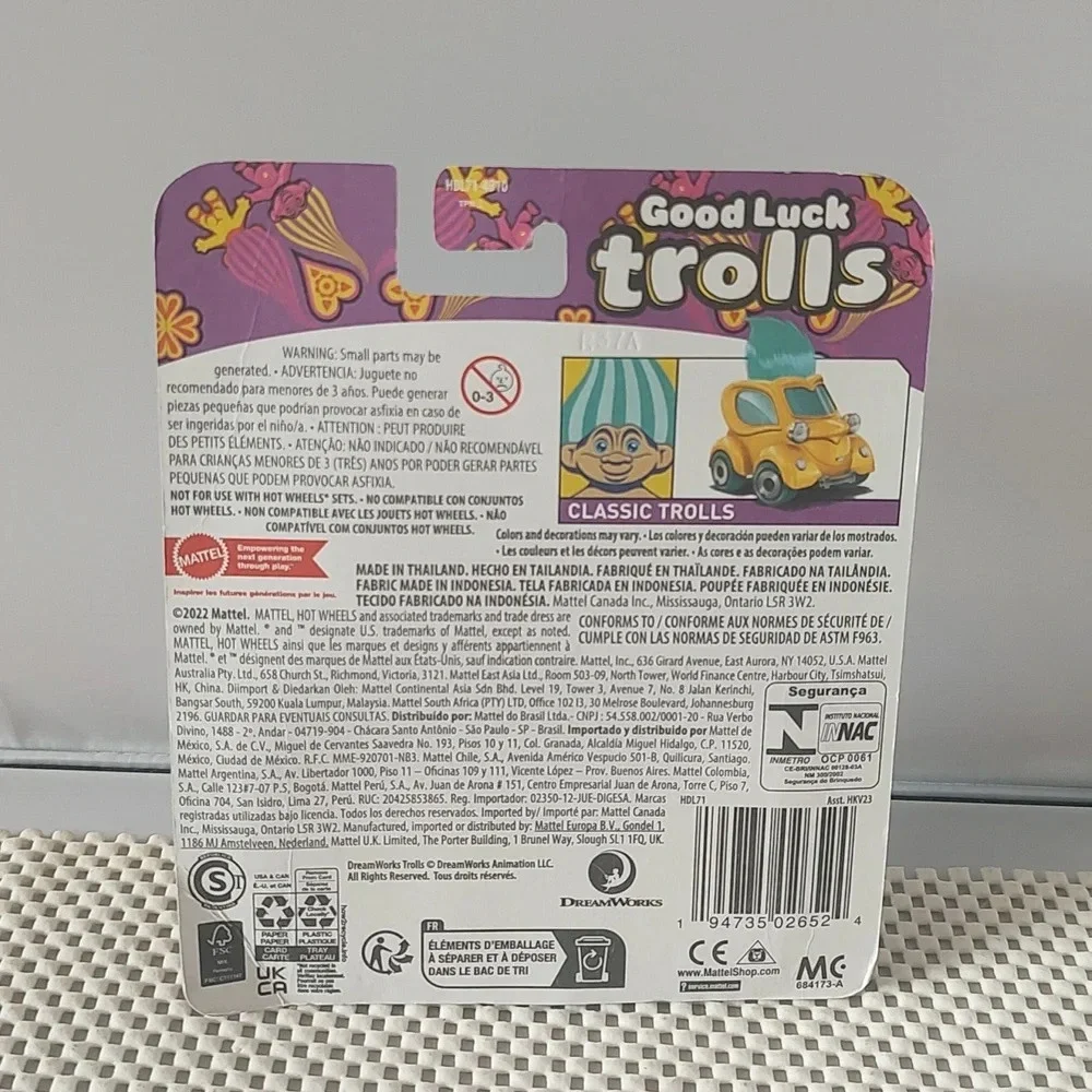 Hot Wheels Character Cars Good Luck Trolls NWT